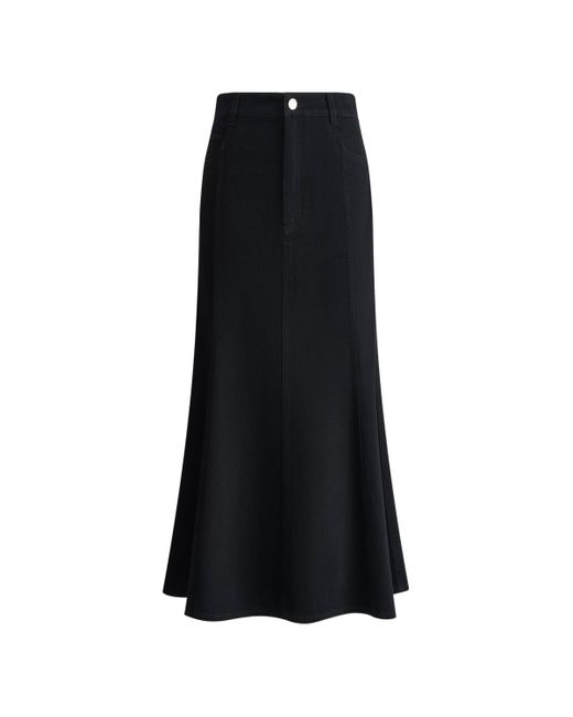 Fabrique Black Nyssa Flared Midi Skirt