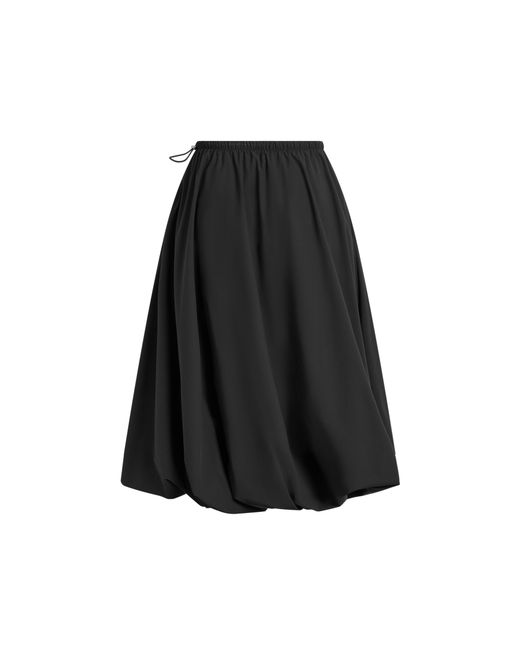 Fabrique Black Cathy Twisted-Seam Bubble Midi Skirt