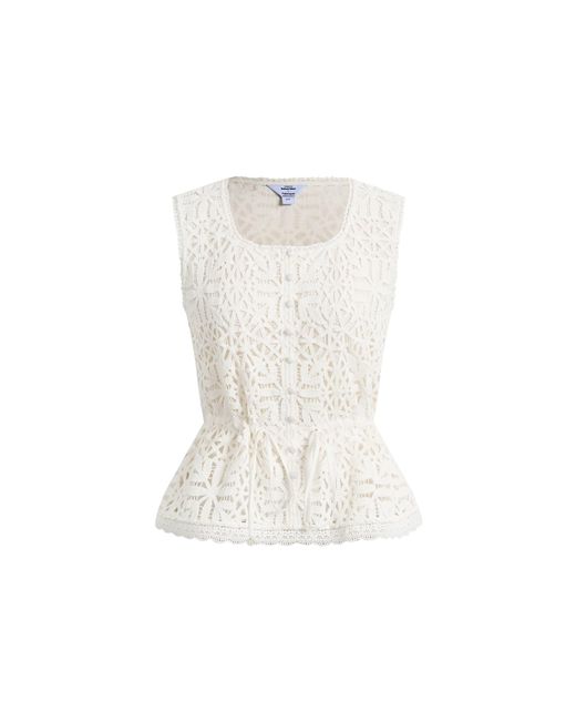 Fabrique Natural Zane Open Knit Drawstring Top