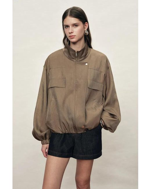 Fabrique Natural Aurin Bubble Hem Jacket