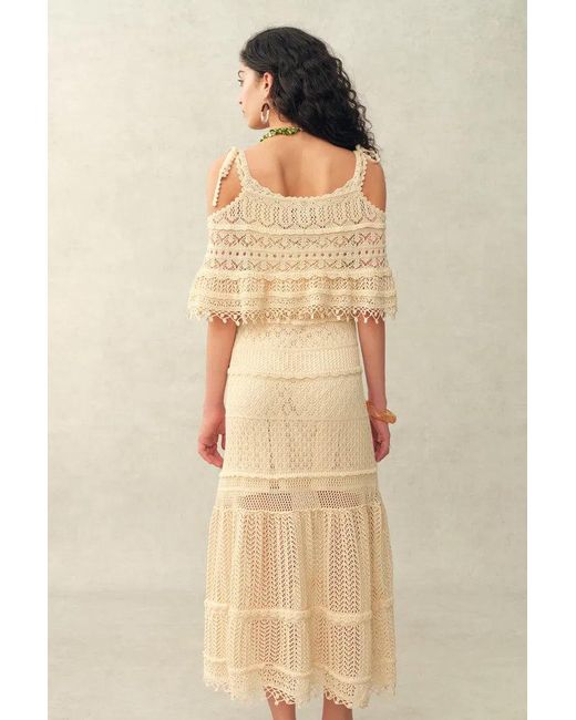 Fabrique Natural Dione Hand Crochet Detachable Capelet Knit Cami Dress