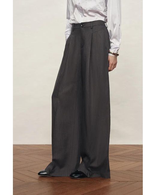 Fabrique Black Alice Wide Waistband Casual Pants