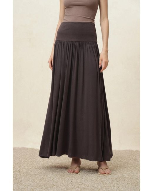 Fabrique Black Nemesis Drapy Ruched Skirt