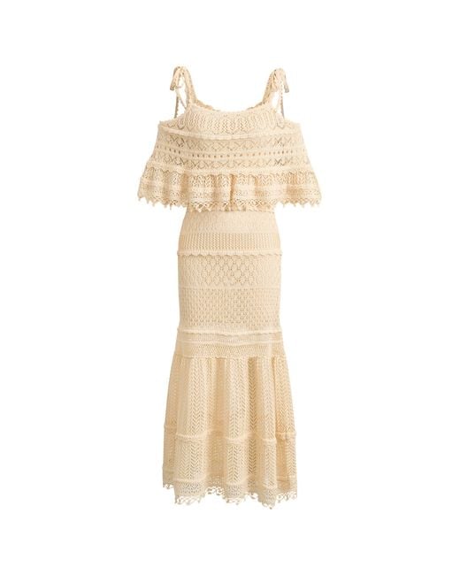 Fabrique Natural Dione Hand Crochet Detachable Capelet Knit Cami Dress