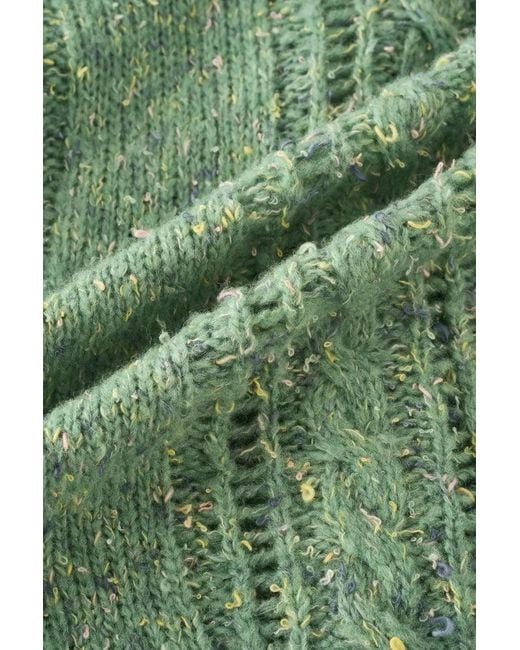 Fabrique Green Rosalina Convertible Shawl Collar Cardigan