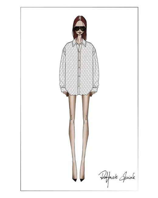 Fabrique White Eliana Cutwork Embroidery Point Collar Shirt