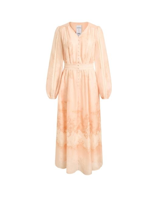 Fabrique Natural Anne Handpainted Floral Lace Dress
