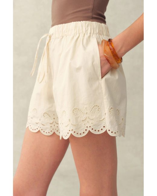 Fabrique Natural Babette Eyelet Embroidered Puff Sleeve Set