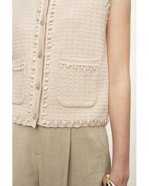 Fabrique Natural Jinelle Hand-Crocheted Textured Sleeveless Vest Top