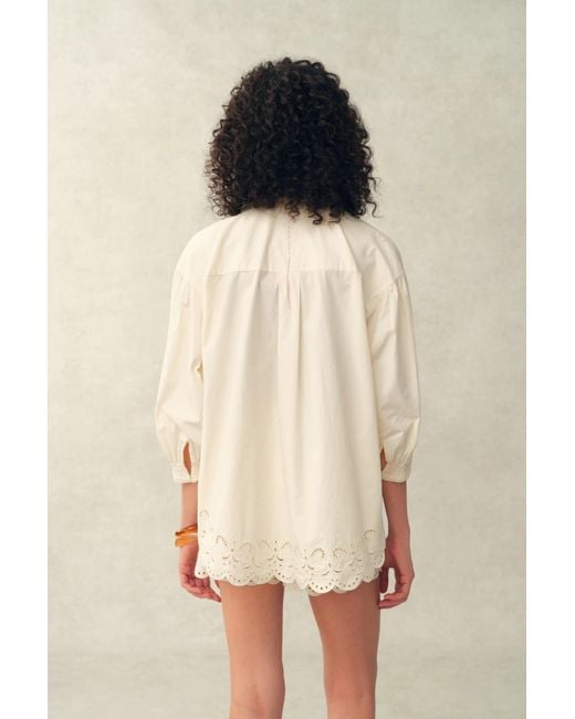 Fabrique Natural Babette Eyelet Embroidered Puff Sleeve Set