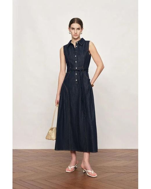 Fabrique Blue Anais Denim Sleeveless Dress