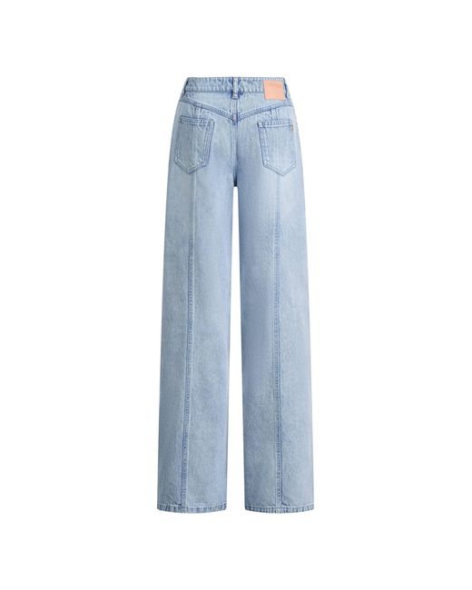Fabrique Blue Calli Studded Beading Panel Straight Jeans