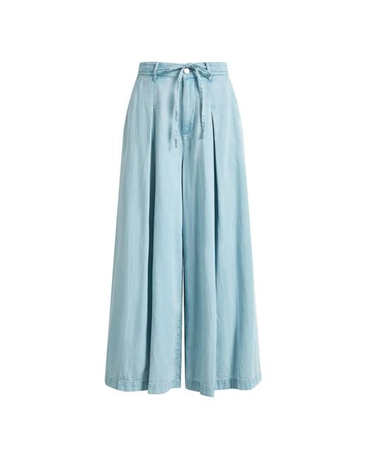 Fabrique Blue Ivy Elasticated Waist Wide-Leg Jeans