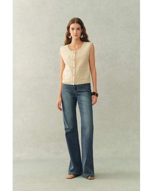 Fabrique Blue Sita French Style Denim Flare Jeans