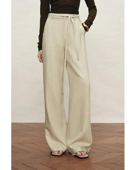 Fabrique Natural Erica Thin Waist Wide Leg Relaxed Pants