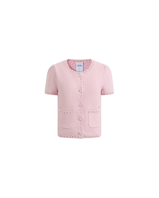 Fabrique Natural Shay Short Sleeve Cardigan