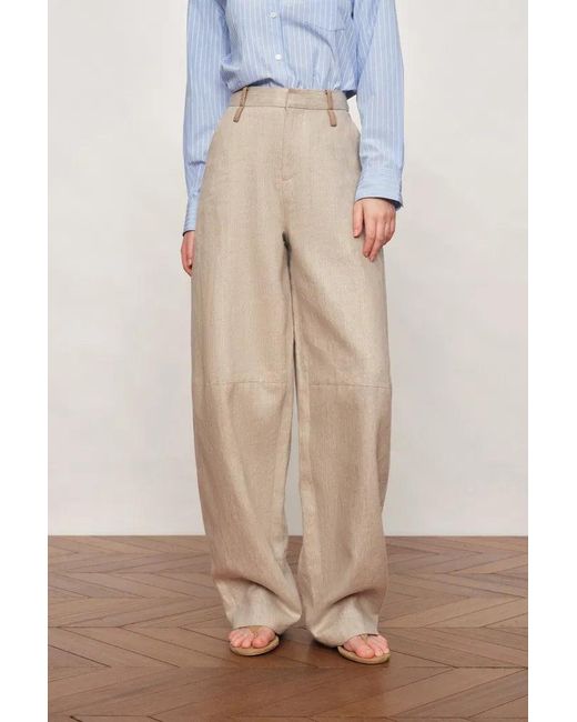 Fabrique Gray Oakley Double Waistband Relaxed-Fit Tailored Trousers