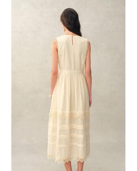 Fabrique Natural Luna Eyelet Lace Embroidered Sleeveless Dress