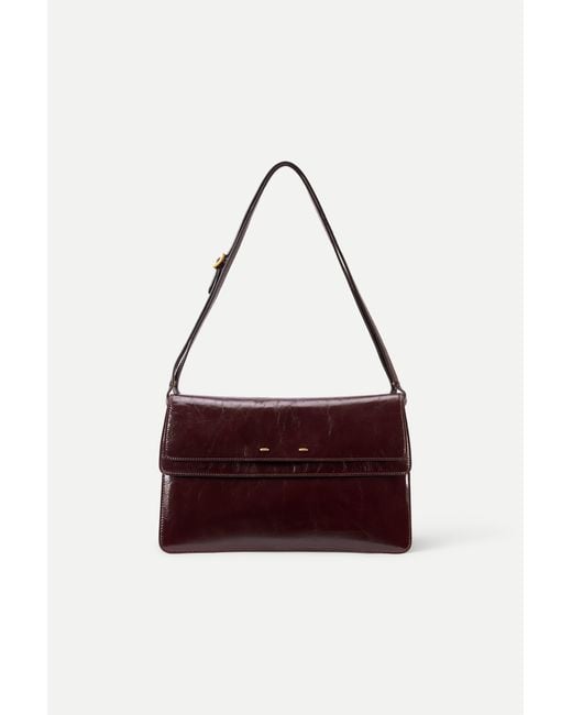 Fabrique Red Soft Rialto Double Flap Bag