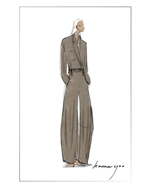 Fabrique Gray Oakley Double Waistband Relaxed-Fit Tailored Trousers