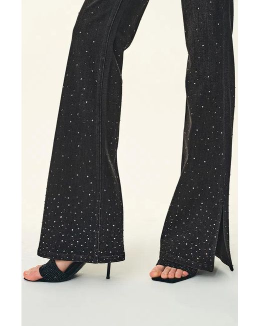 Fabrique Blue Gloria Side-Slit Flared Jeans