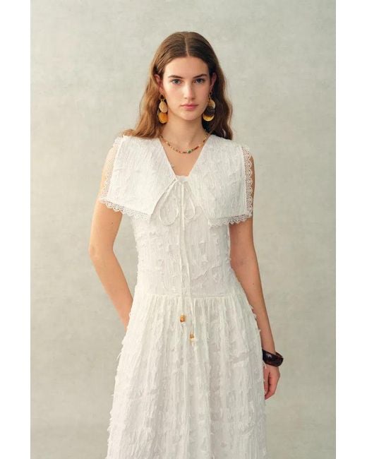 Fabrique Natural Geraldine Detachable Collar Sleeveless Dress
