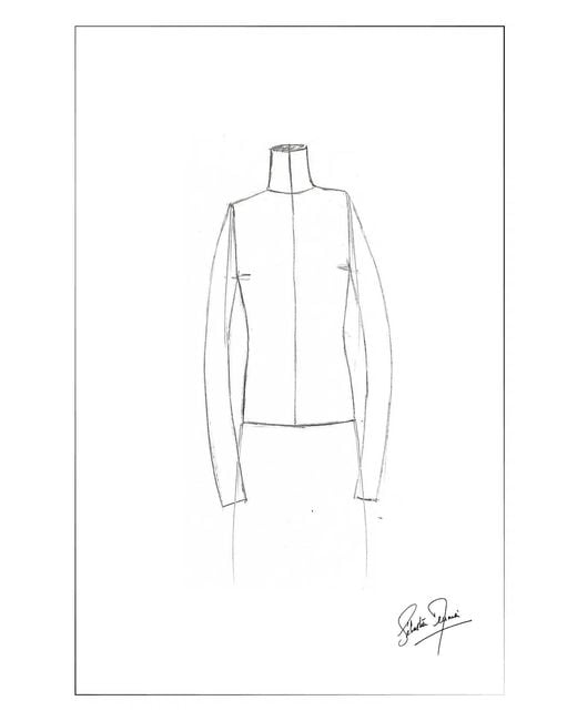 Fabrique Black Sibyl Turtleneck Fitted Top