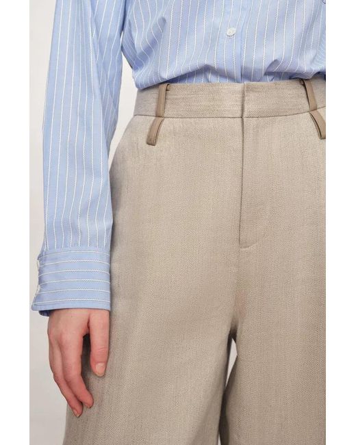 Fabrique Gray Oakley Double Waistband Relaxed-Fit Tailored Trousers