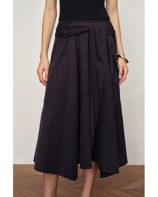 Fabrique Purple Kaia Paneled Waist Tie Sleeveless Dress