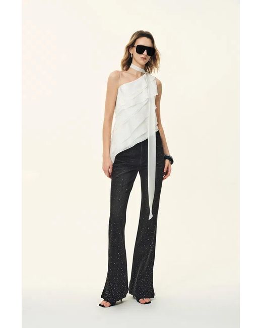 Fabrique Blue Gloria Side-Slit Flared Jeans
