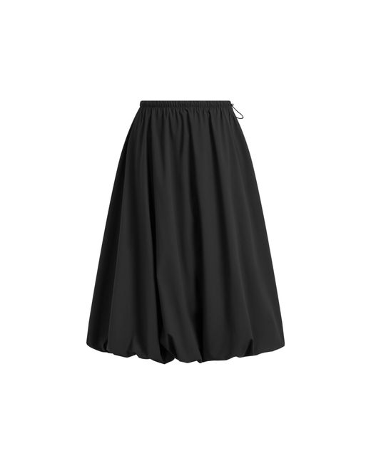 Fabrique Black Cathy Twisted-Seam Bubble Midi Skirt