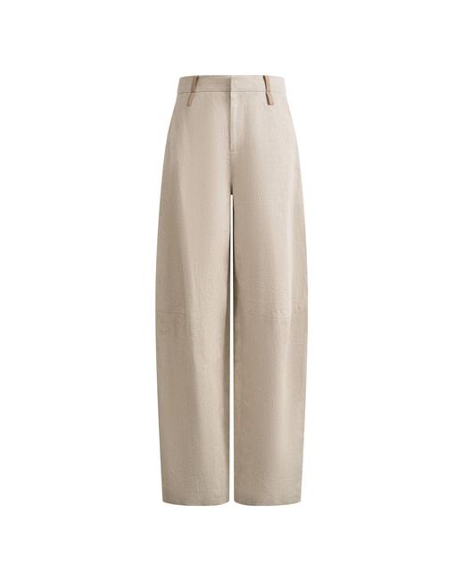 Fabrique Gray Oakley Double Waistband Relaxed-Fit Tailored Trousers