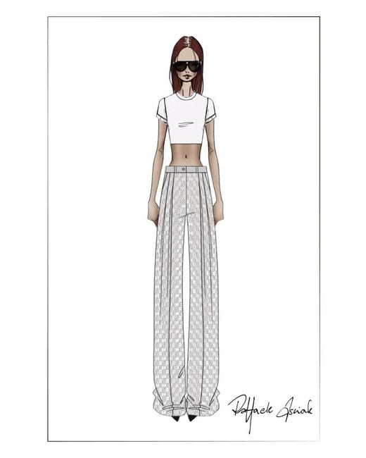Fabrique Pink Eliana Cutwork Embroidery Wide Leg Pants