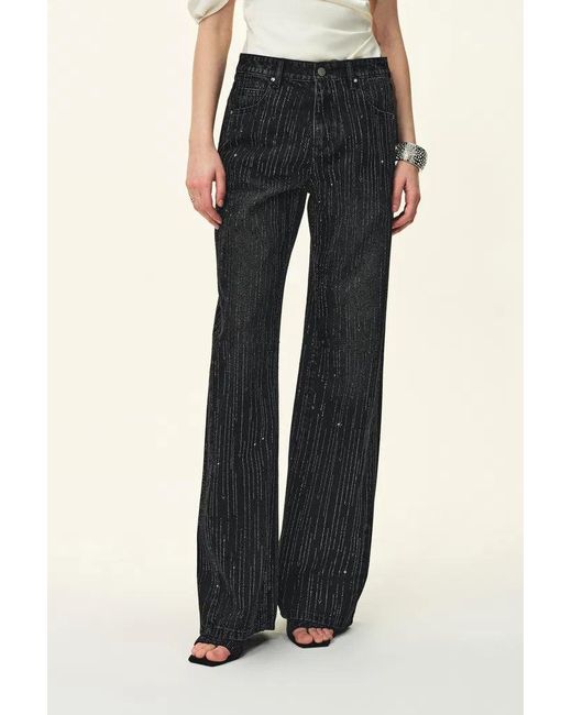 Fabrique Black Eclipse-D Rhinestone Washed Jeans