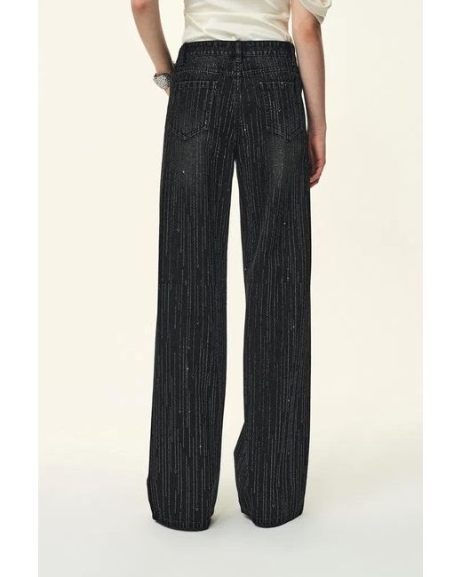 Fabrique Black Eclipse-D Rhinestone Washed Jeans