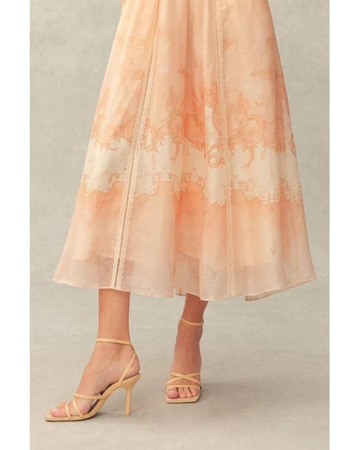 Fabrique Natural Anne Handpainted Floral Lace Dress