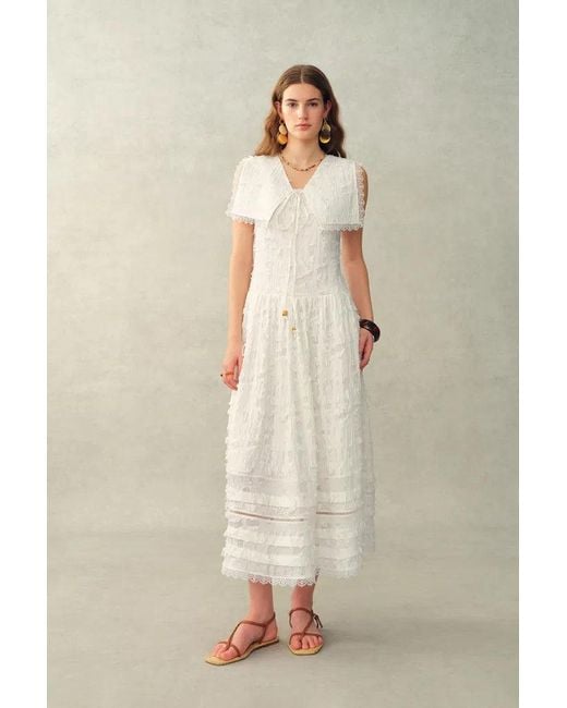 Fabrique Natural Geraldine Detachable Collar Sleeveless Dress