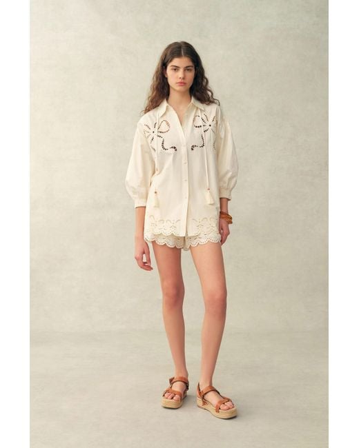 Fabrique Natural Babette Eyelet Embroidered Puff Sleeve Set