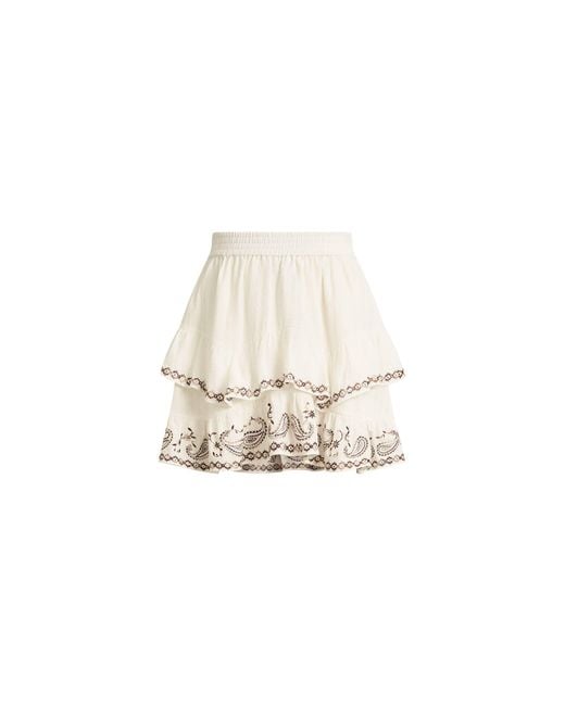 Fabrique Natural Brioche Paisley Embroidery Skirt