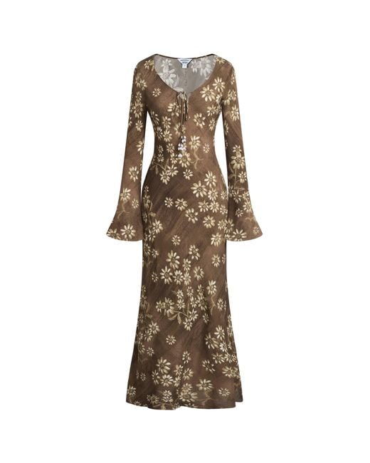 Fabrique Natural Iris Handpainted Floral Dress