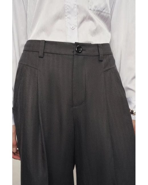 Fabrique Black Alice Wide Waistband Casual Pants