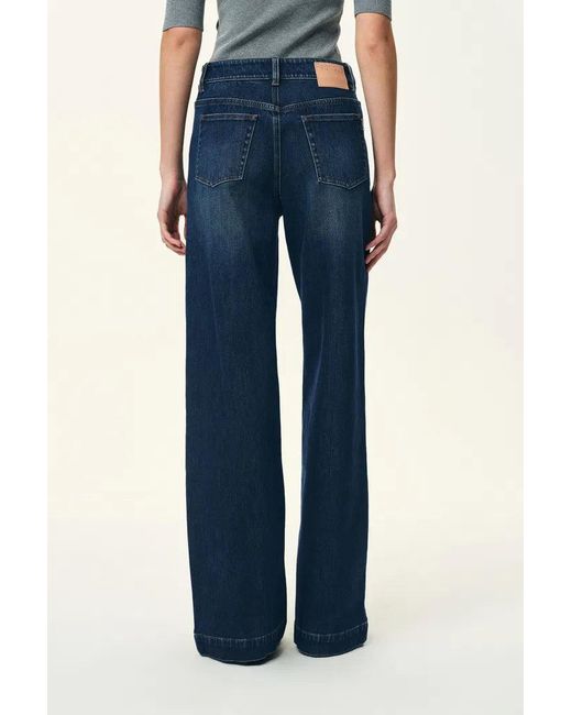 Fabrique Blue Stella Double Pocket Distressed Washed Jeans