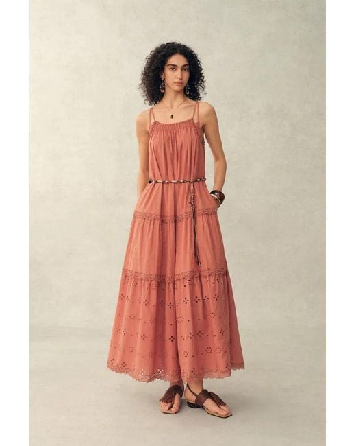Fabrique Brown Celia Layered Strap Dress