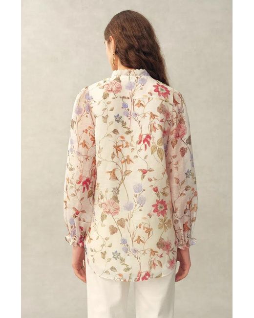 Fabrique Natural Adelaide Handpainted Floral Blouse