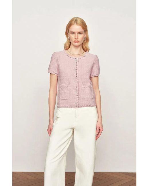 Fabrique Natural Shay Short Sleeve Cardigan