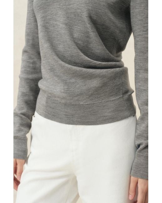 Fabrique Natural Zoe Cinched Waist Polo Top