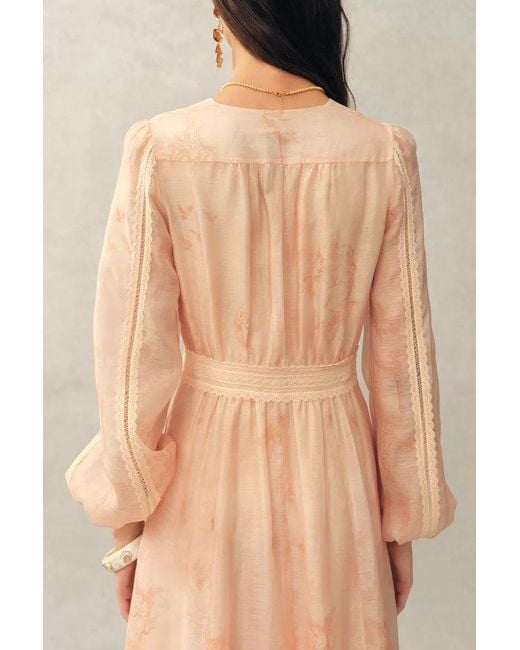 Fabrique Natural Anne Handpainted Floral Lace Dress