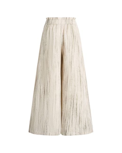 Fabrique Natural Cleo Drawstring Casual Striped Culottes