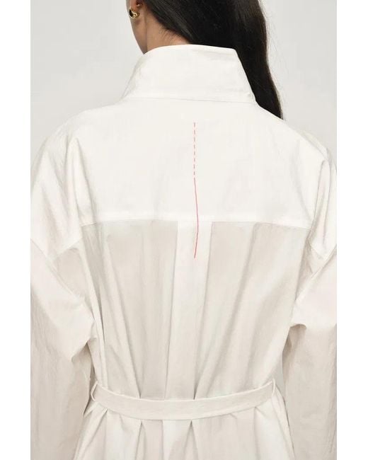 Fabrique Natural Pearl Oversized Belted Shirt Jacket