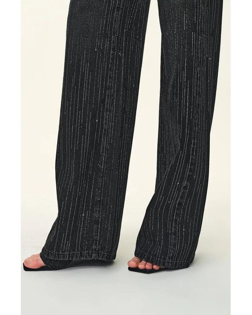 Fabrique Black Eclipse-D Rhinestone Washed Jeans